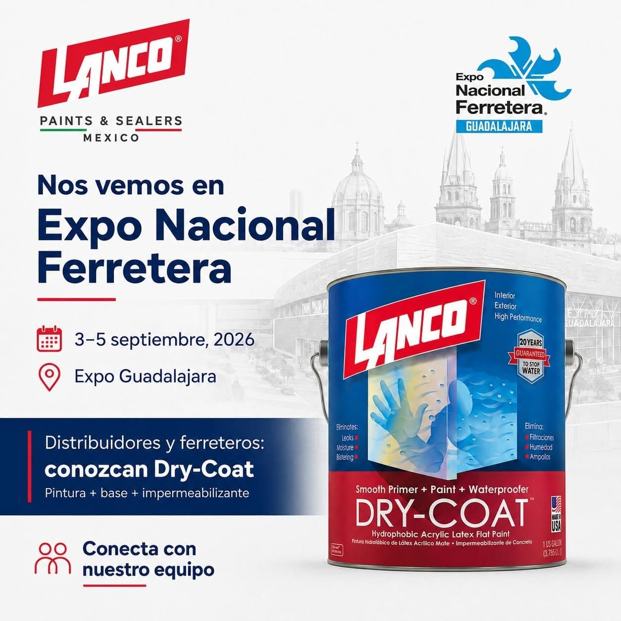 Lanco en Expo Nacional Ferretera: 3, 4 y 5 de septiembre de 2026, Expo Guadalajara